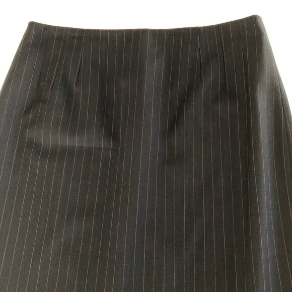 Brooks Brothers Explorer Classic Lined Pinstripe Wool Pencil Skirt Navy Sz 8 - Picture 3 of 10